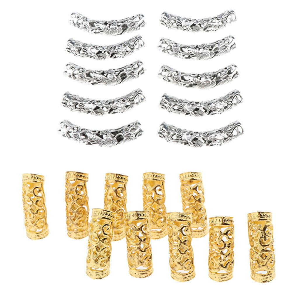 DIY Bracelet Pendant Necklace Hair Tube Beads Metal Dreadlocks Hair Braiding