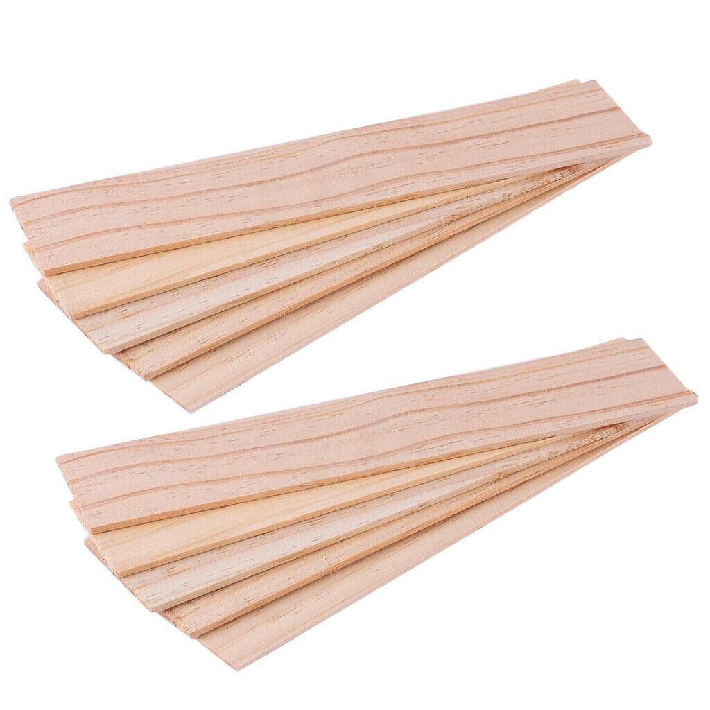 10PCS Natural Balsa Wood Veneer Plain Plate for Crafts Ship 250x50x3mm
