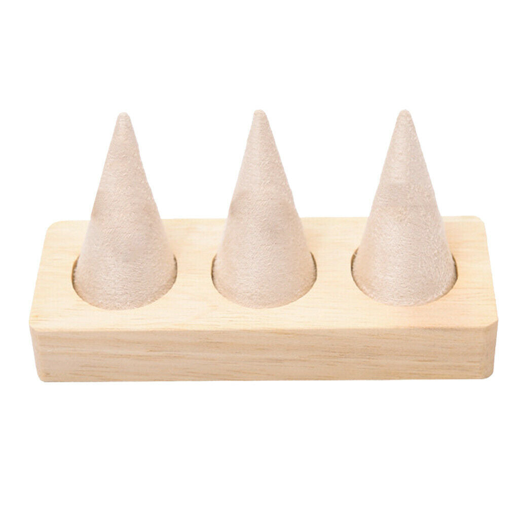 2Set Wood Jewelry Display Stand Showcase Tray Jewellery Stoage for Bracelets