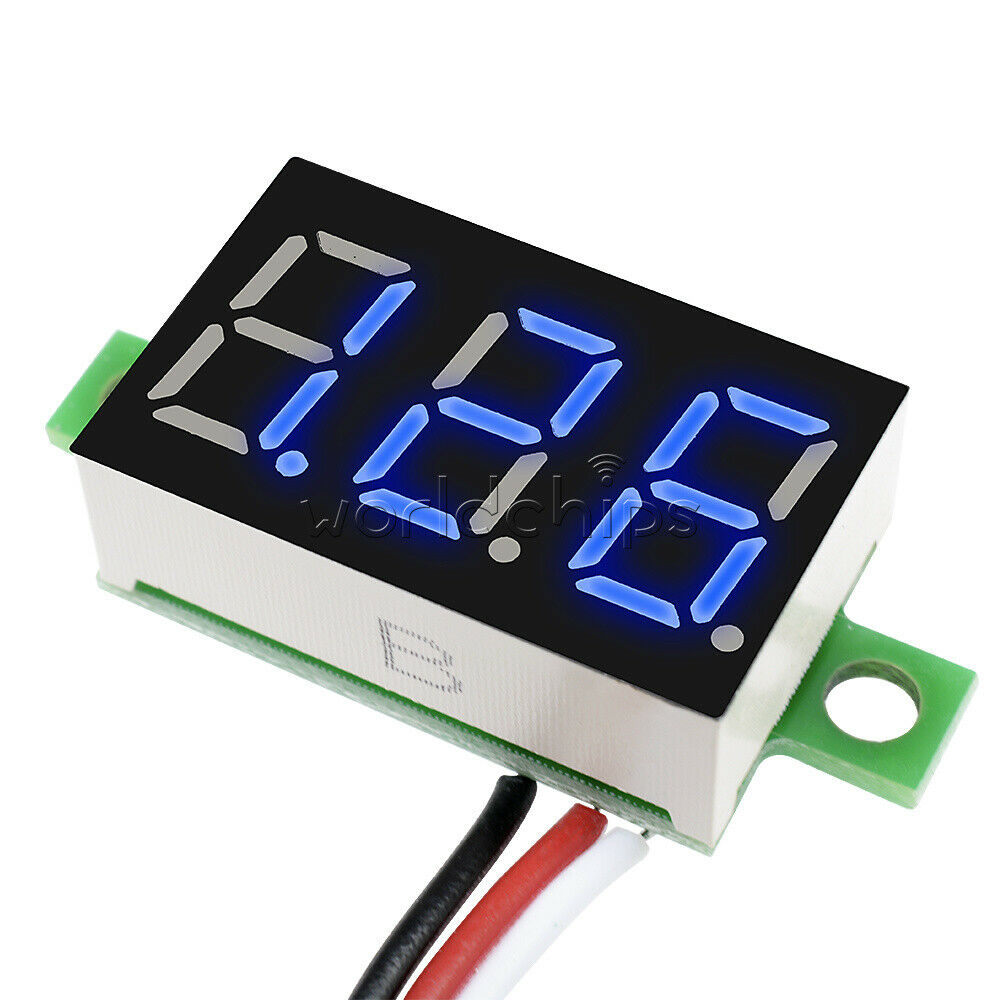 5PCS 0-30V 0.36'' inch 3 Wires 3Digit LED Panel Voltage Display Voltmeter Meter