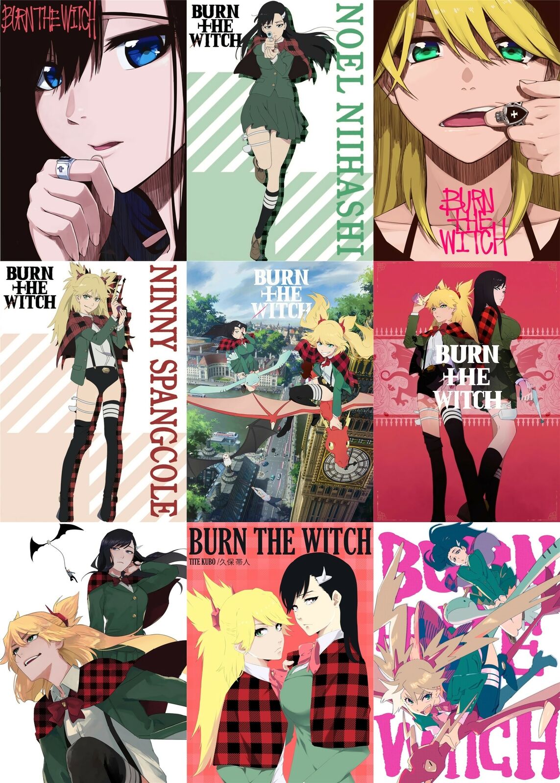 Burn The Witch Ninny Spangcole Niihashi Polypropylene 9 Piece Wall A3-poster