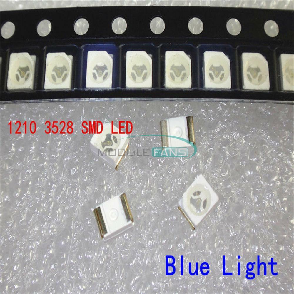 100PCS 3528 Blue 1210 PLCC-2 LED BULB LAMP Power TOP SMD SMT Light Chip
