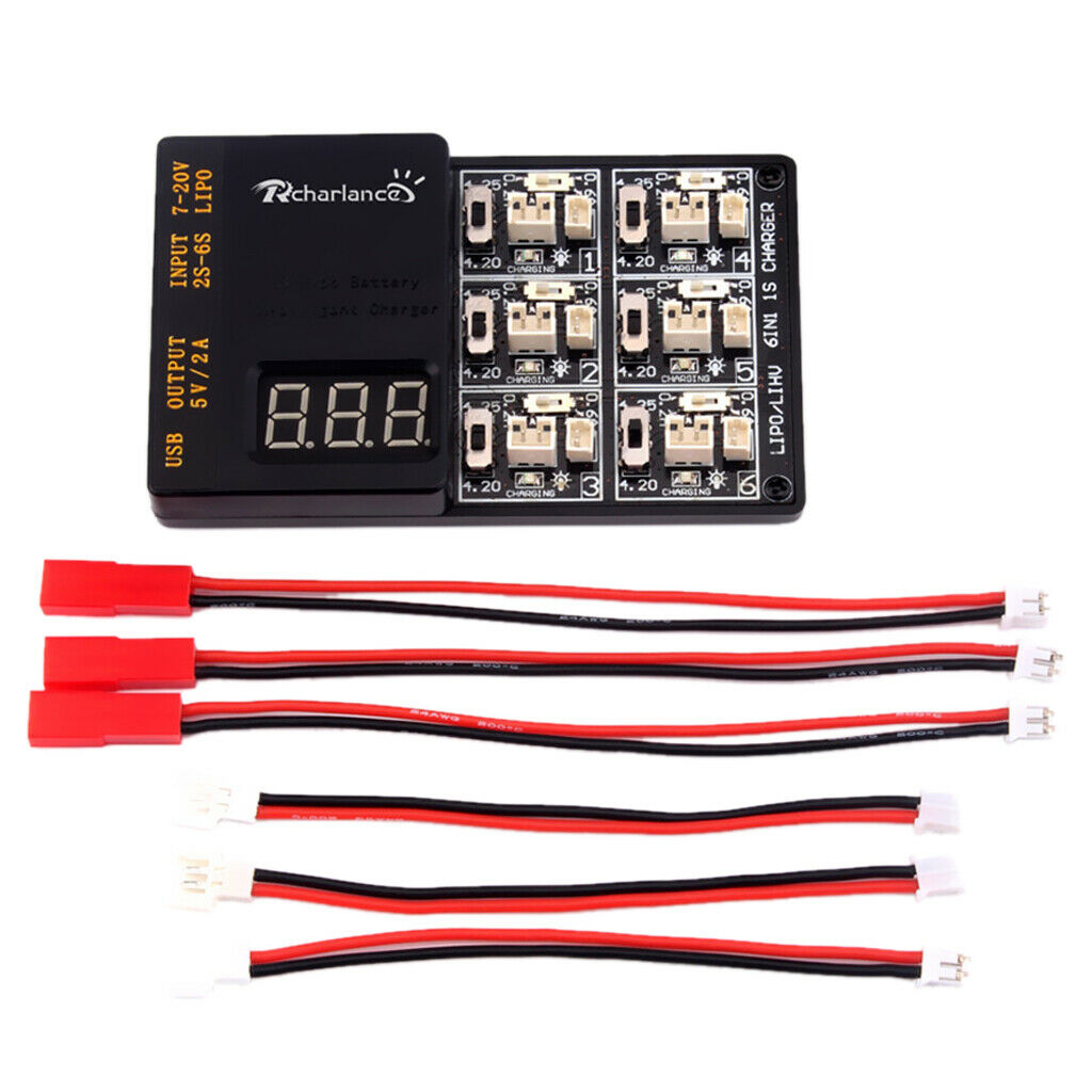 6 IN 1_1S Lipo LiHV Charger Chargering Board XT60 12A3V Battery Charging