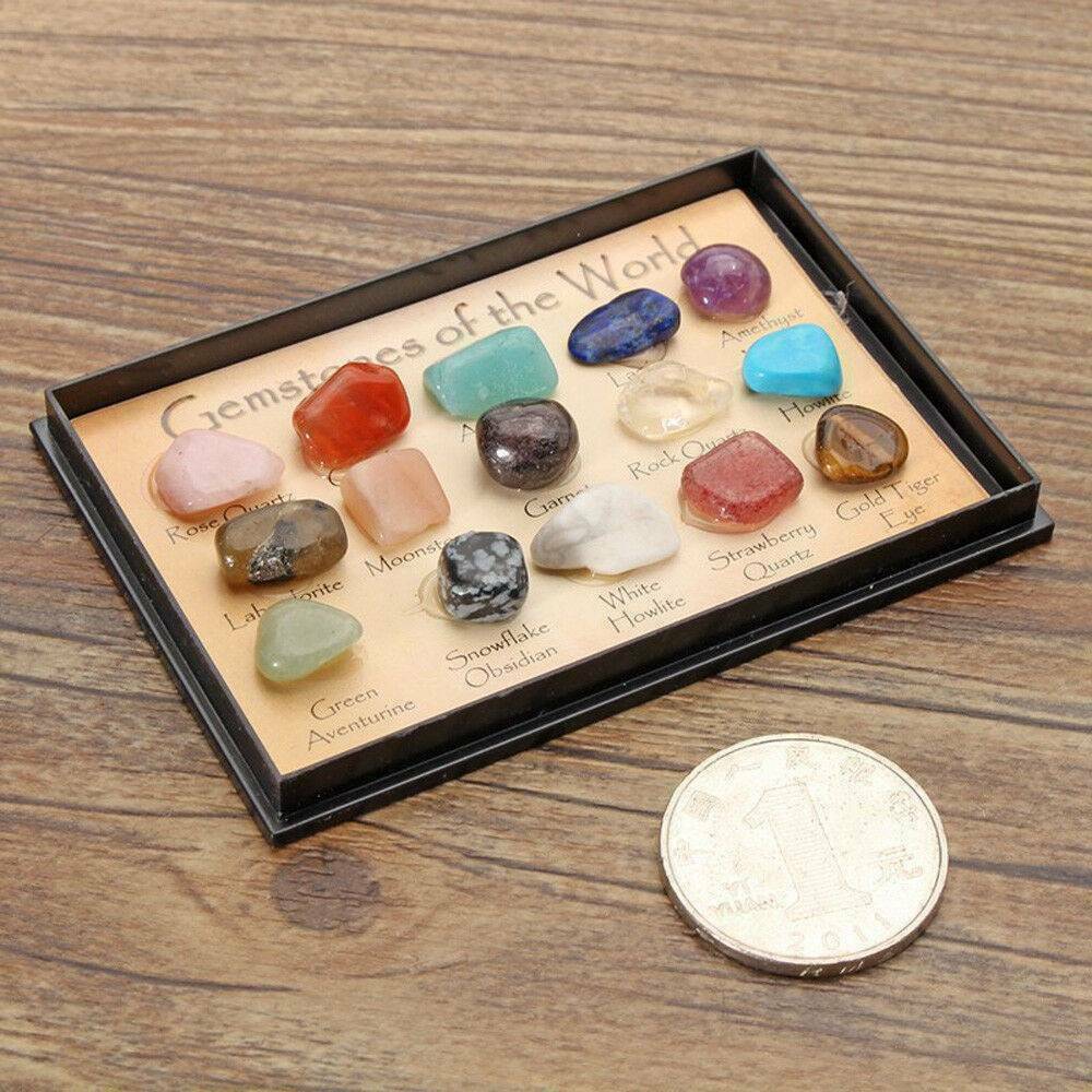 15x Set Natural Healing Crystal Gemstones Reiki Chakra Collection Stone Specimen