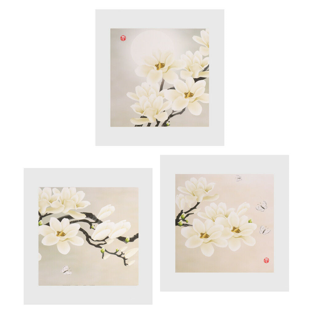 3 Panels DIY Canvas Decorative Wall Paintings Orchid Print Picture Set 30cm