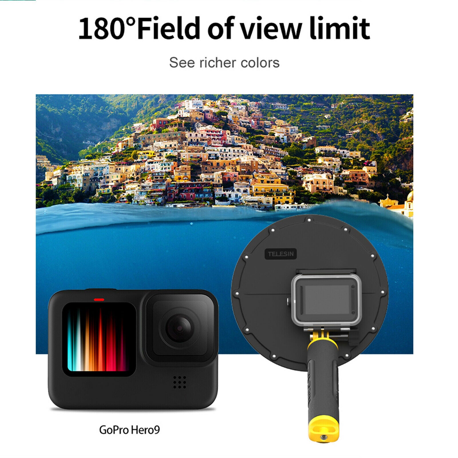 Dome Port for for Dive Snorkeling Camera Cover Photography Protector Kit 30m