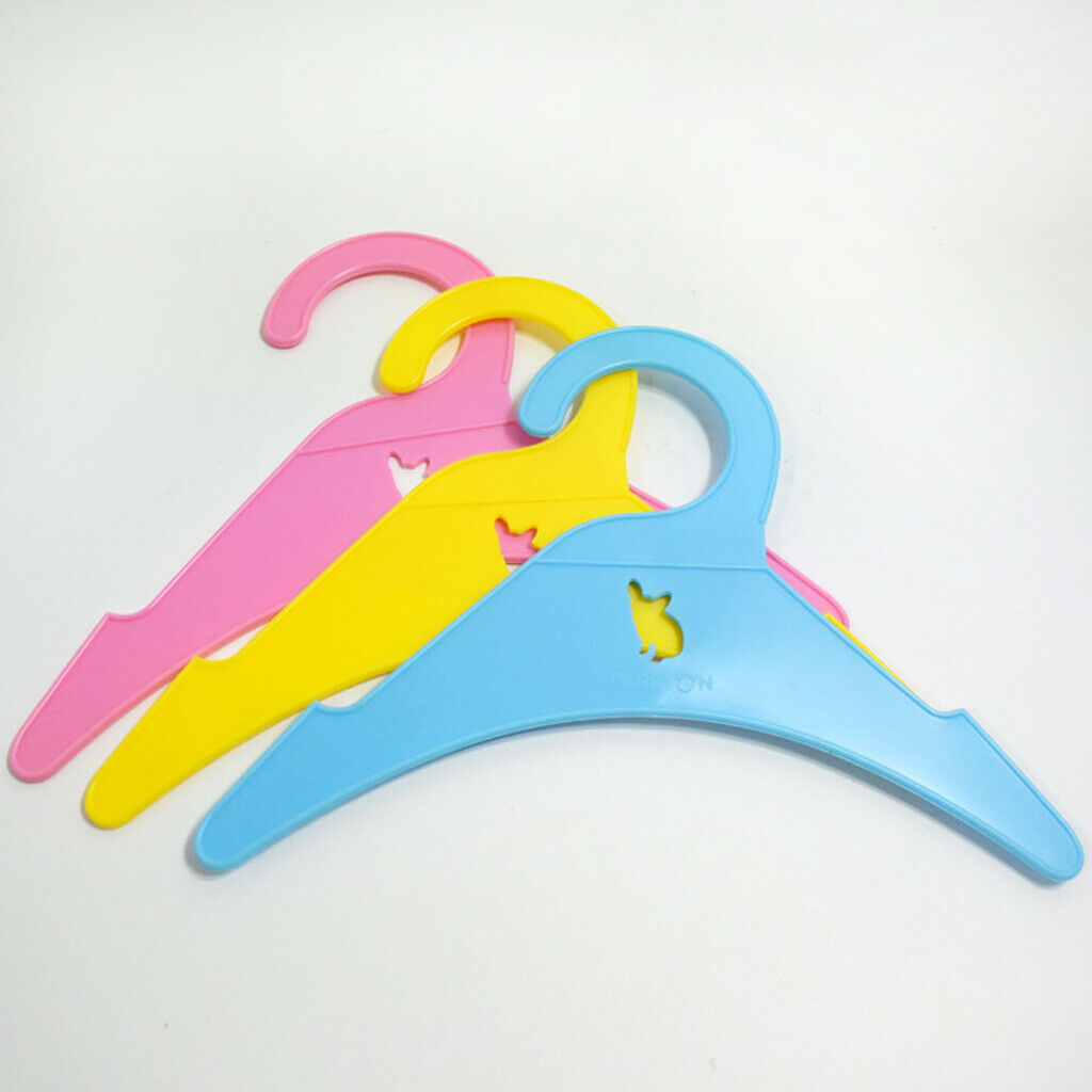 10pcs Plastic Strong Pet Clothes Hangers Recycled Dog Cat Puppy Clothing Hanger