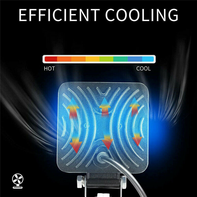 4Pcs 48W LED Square Work Light Pods Flood Spot Lamp Car Truck Off Road Tractor