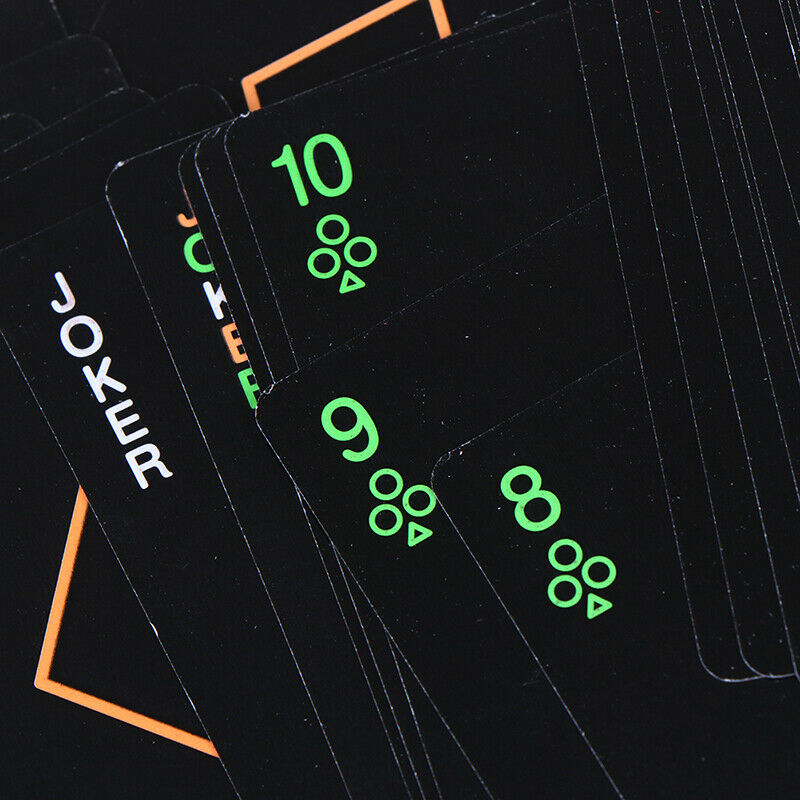 Black Luminous Fluorescent Poker Cards Playing Card Glow In The Dark rsJC.l8