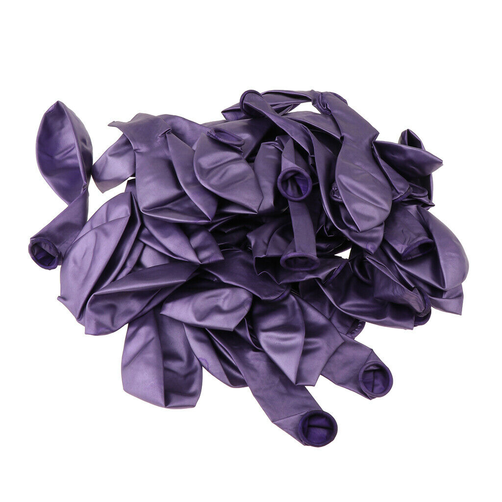 50pcs Metallic Balloons Latex Balloons Wedding Party Supplies 12 inch Purple