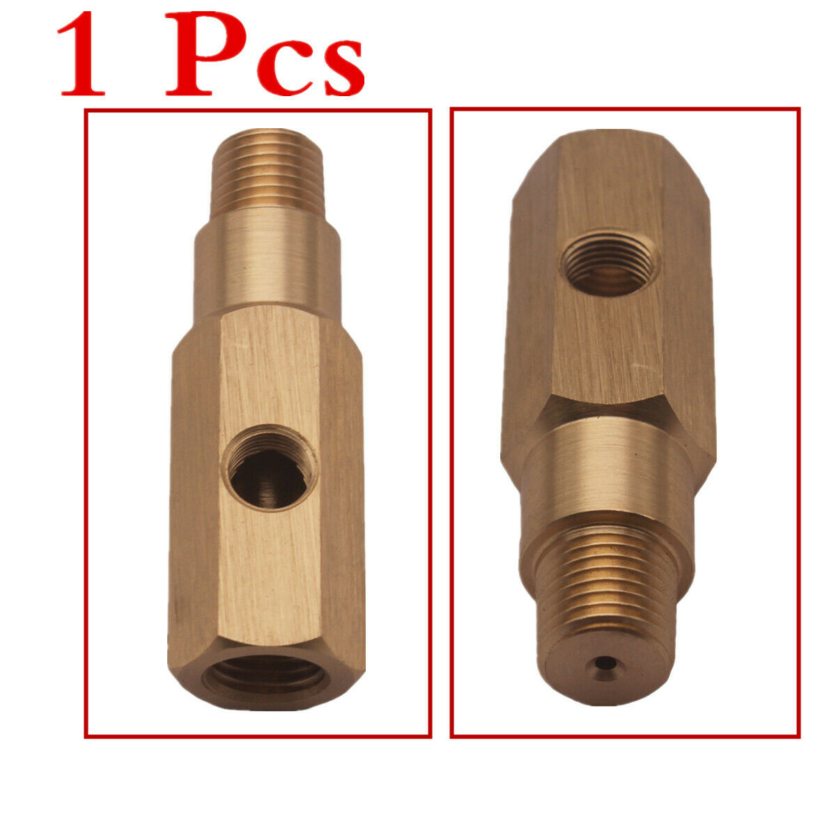 1 Pc CNC Machined Oil Pressure Gauge Adapter Brass Sensor 1/4 NPT Female/Male