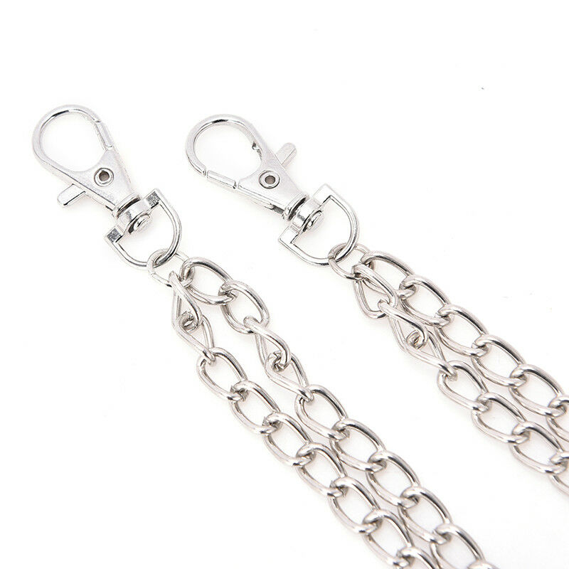 Extra Long Metal Hipster Jean Belt Keychain Ring Clip Key Chain Punk Silve.l8