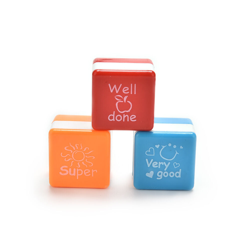 6x Teachers Self Inking Stamper Reward Stamps Praise Motivation Sticker3C.l8