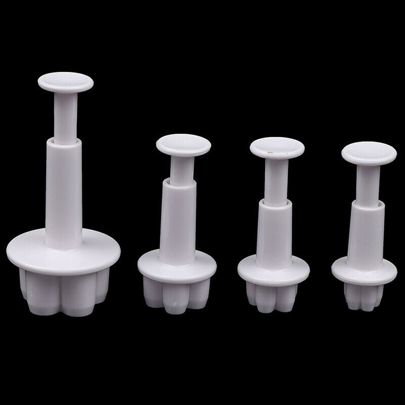 4Pcs Plum Flower Fondant Cake Cutter Plunger Cookie Mold Decorating Candy.l8