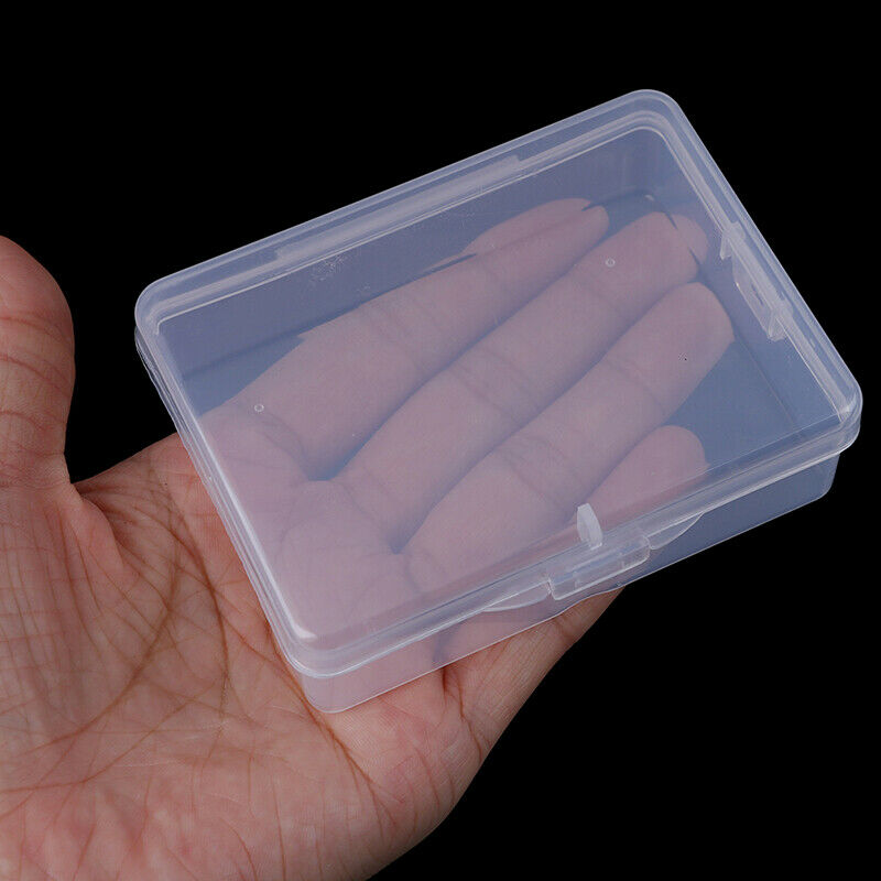 9cm*6.5cm*3cm Transparent Plastic Storage Box Clear Square Multipurpose.l8
