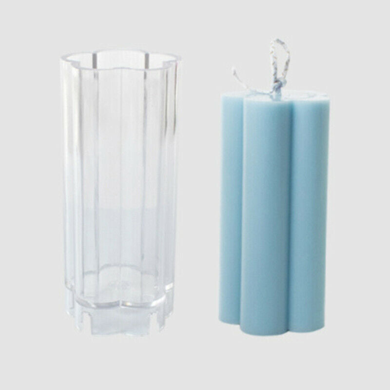 Candle Molds Plum Blossom Mold Clear Plastic Candle Making Tool Column MoldB BU