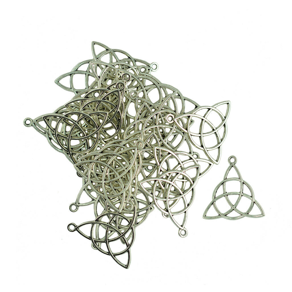 30x DIY Charming Pendant Accessories For DIY Jewelry Shape Celtic Triangle Knot