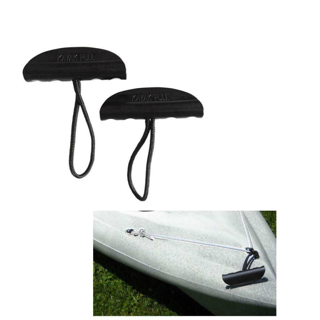 4 Pieces Nylon Universal Kayak Canoe Carry Handle Pull Handle Grip with Cord