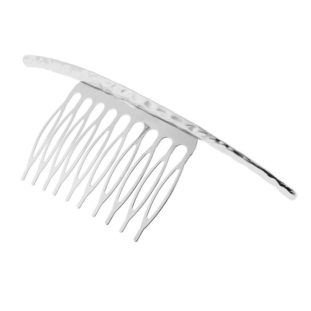2PCS Wedding Metal Hair Comb Slide 10 Teeth Clips Findings DIY Hair Jewelry