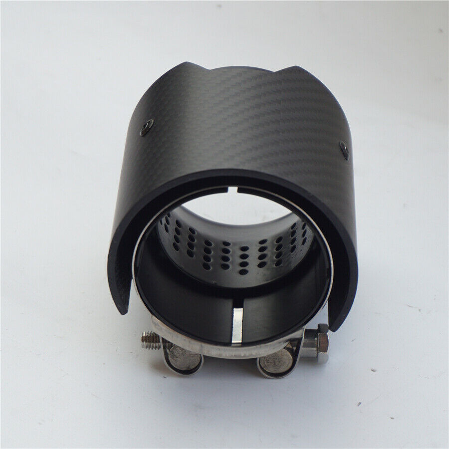1PC Matte Real Carbon Fiber Exhaust Tip 71MM IN 93MM OUT For BMW Exhaust Pipe