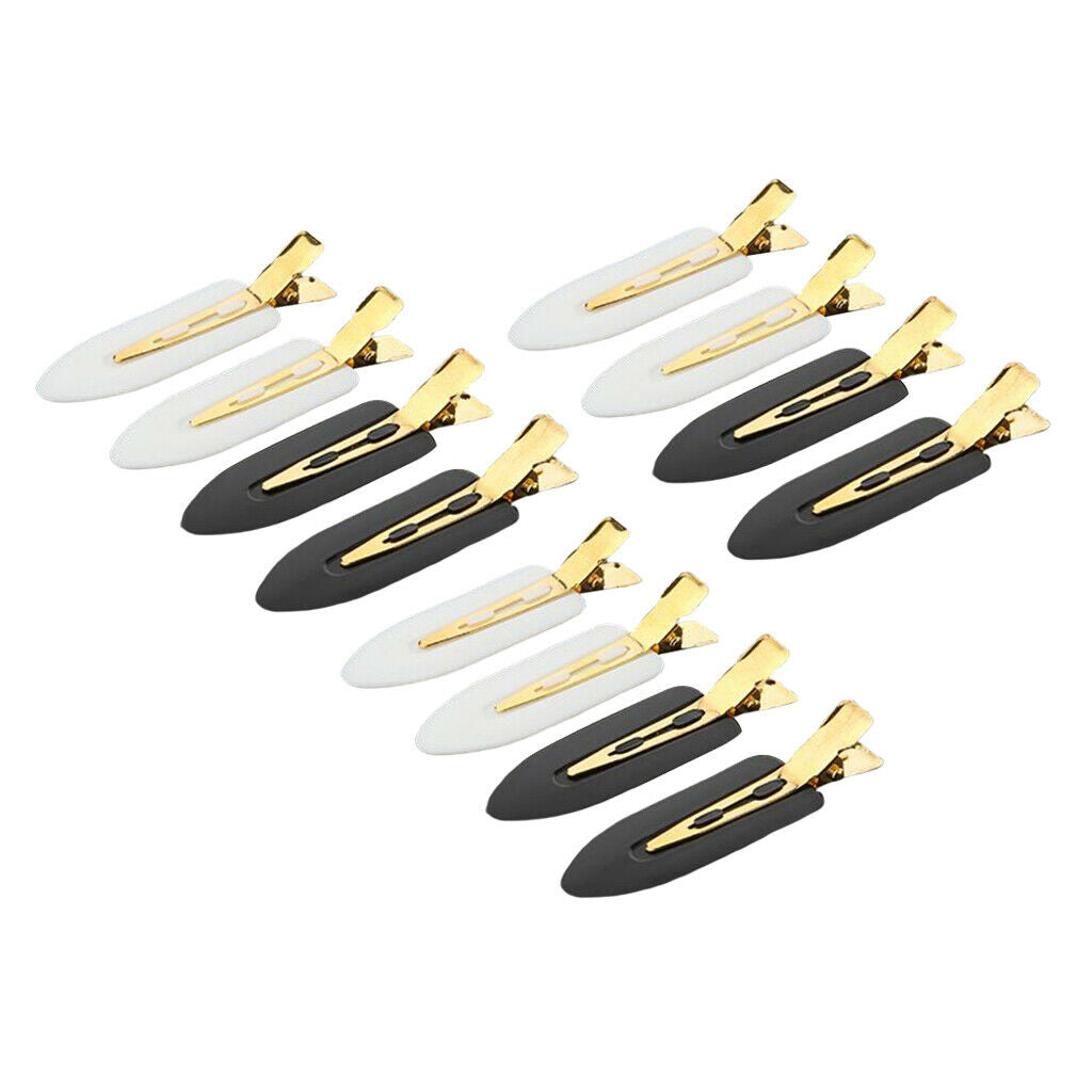 12 Pieces Plastic No Bend Hair Clips No Mark Headwear Girls Makeup Clamps