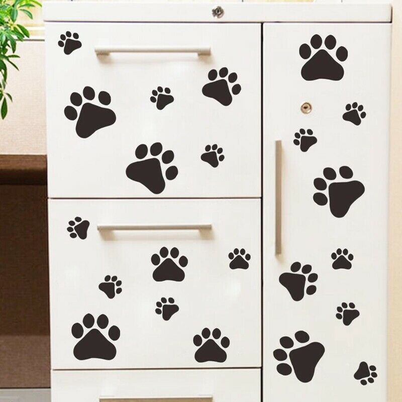 Home Bedroom Wall Stickers Mobile  Dog Paw Waterproof U1E2E2