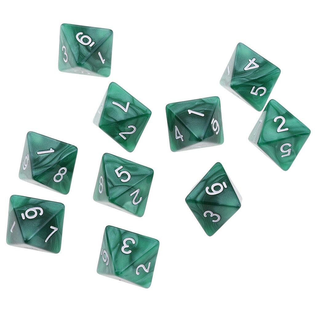 20pcs Acrylic 8 Sided D8 Dices Dies for Casino Poker Card Dice Guessing Game