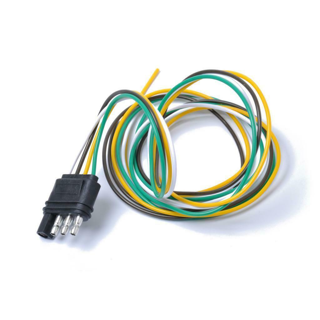 7 Pin to 4 Pin Trailer RV Light Connector Adapter Plug With Extension Cable