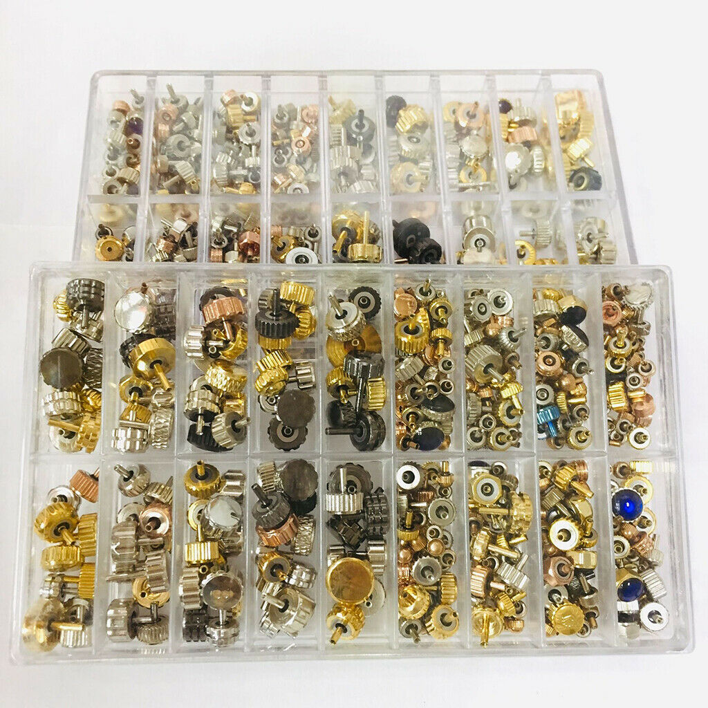 New Assorted 3-7mm Watch Crown Replacement For Wrist Watch Repair Accessory