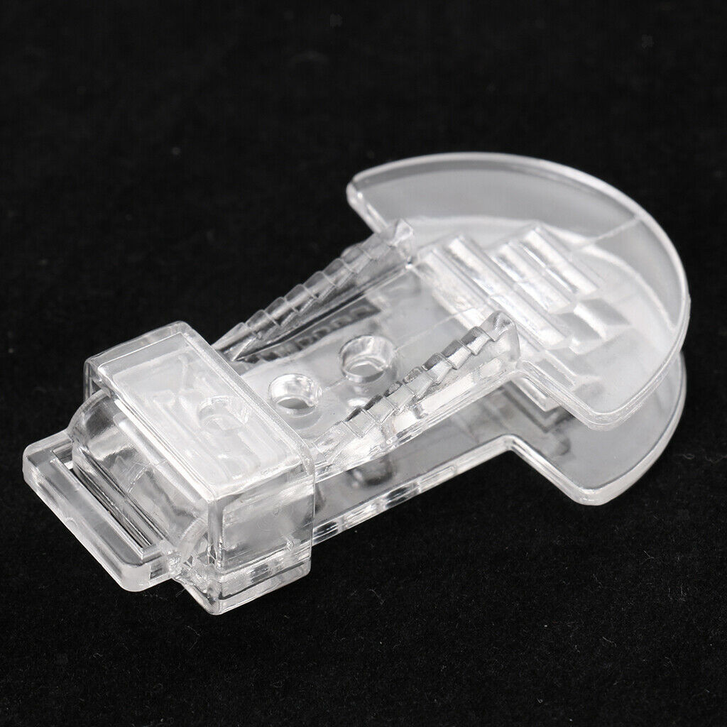 2 Pieces Clear Plastic Clip On Clamps Teeth Clip Nip For Cloth