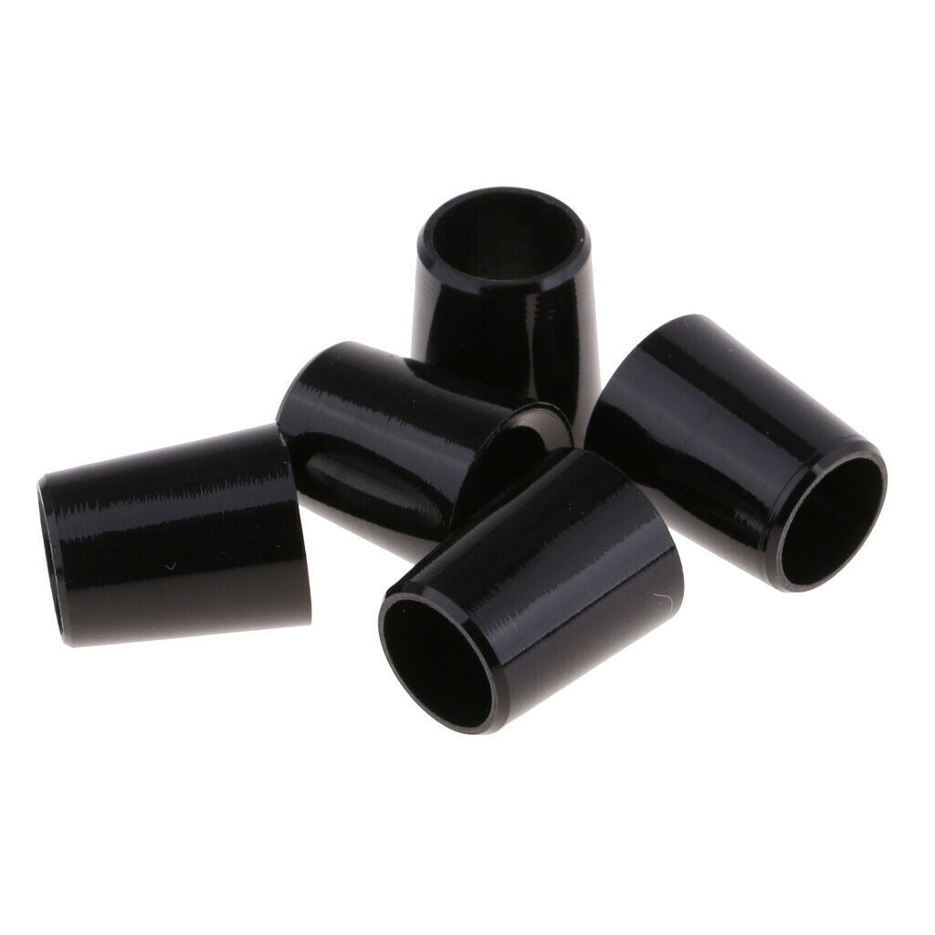 3X 5 Pieces Golf Shaft Ferrules Adapter End Cover Black Accessories 0.370