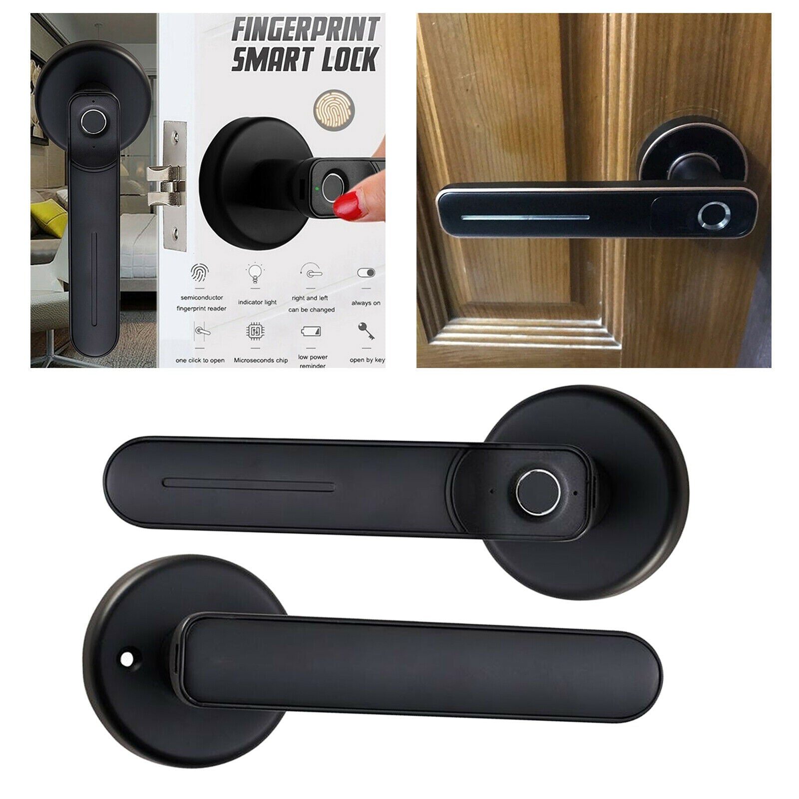 Mini Fingerprint Door Digital Lock Smart Lock for Apartment Bedroom Office