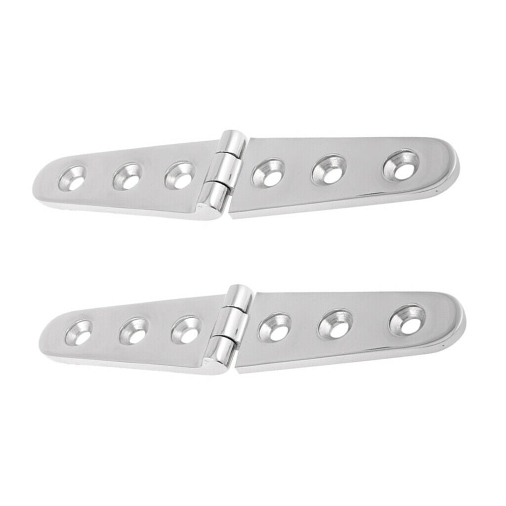 2PCS 6" Cast Strap Hinge 316 Stainless Steel Hardware For Boat Marine Yacht