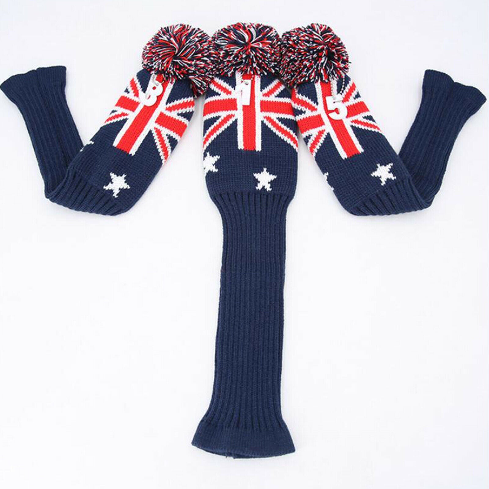 3pcs Golf Wood Head Cover Summer Sport Clubs Headcover Protection Guard