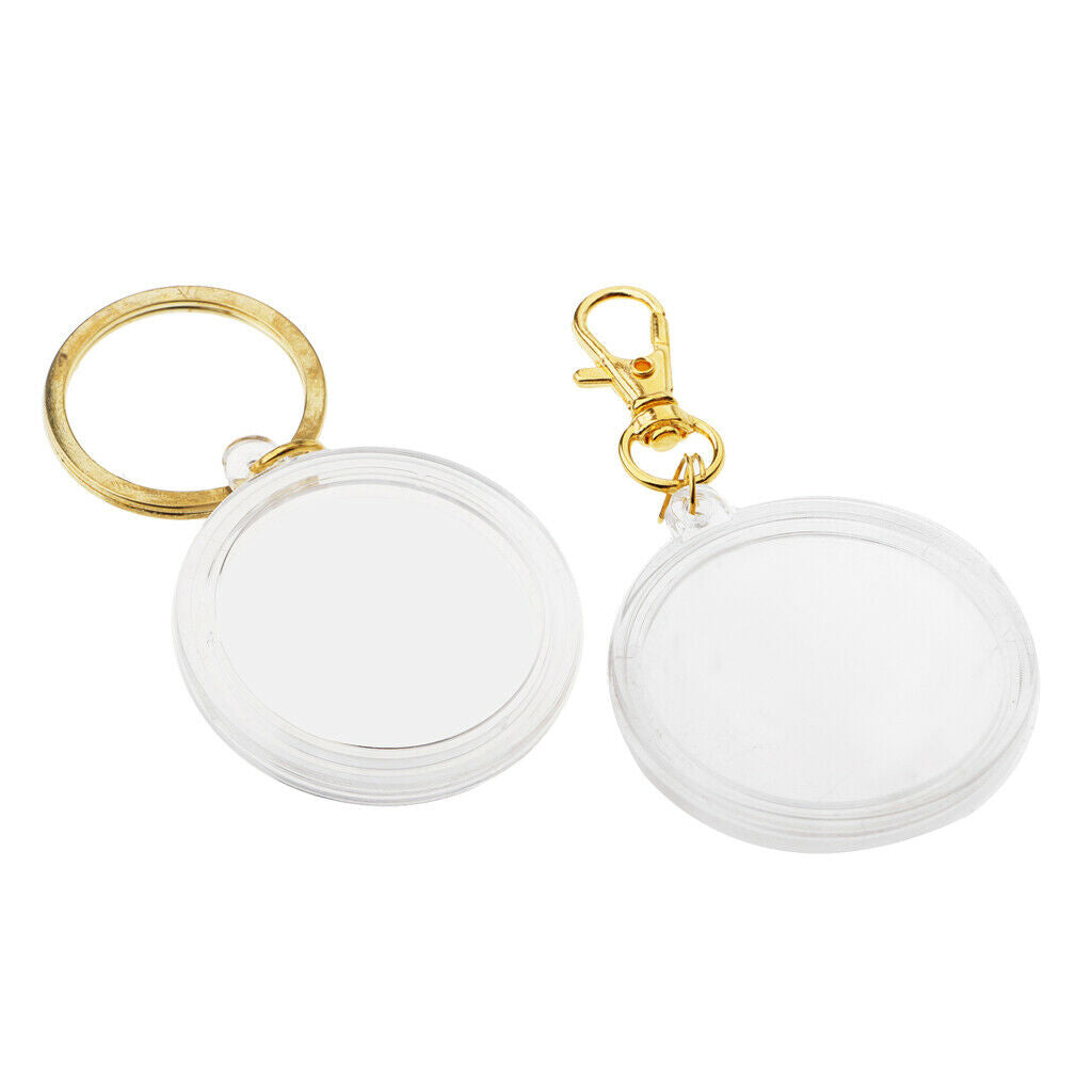 Portable Acrylic Coin Purse Keychain DIY Key  Box