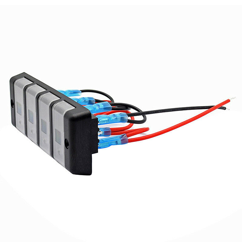 Car Yacht RV 4 Gang Switch Panel On-Off Two Gears with Dustproof and WaterprooA3