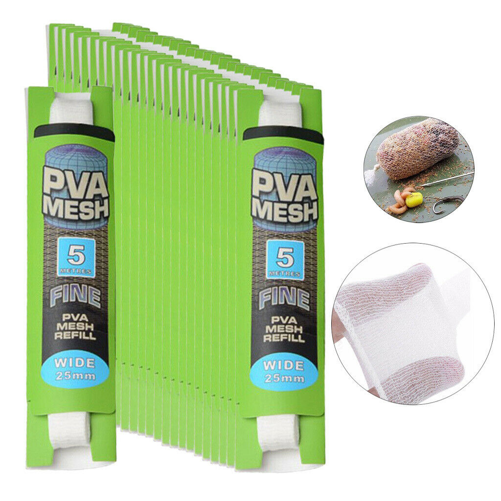 25x 5 Meter 25mm PVA Fishing Lure Net Universal Refill
