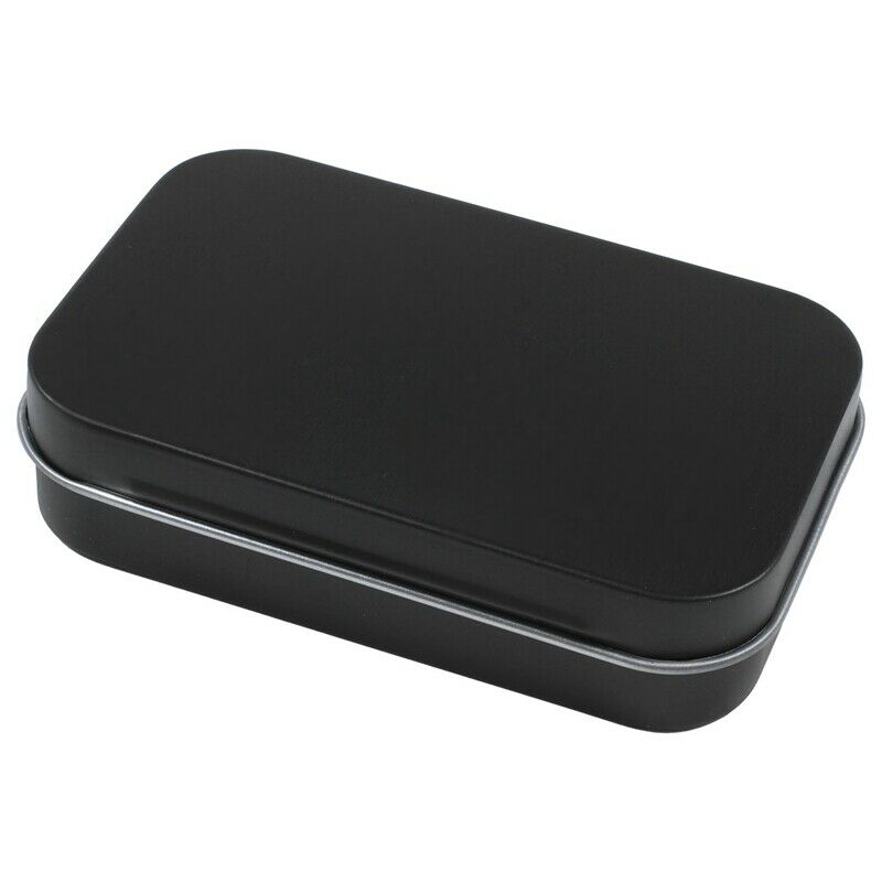 95x60x21mm Black Tin Box Black Metal Box With Matte Candy Box Small Box Q2M5