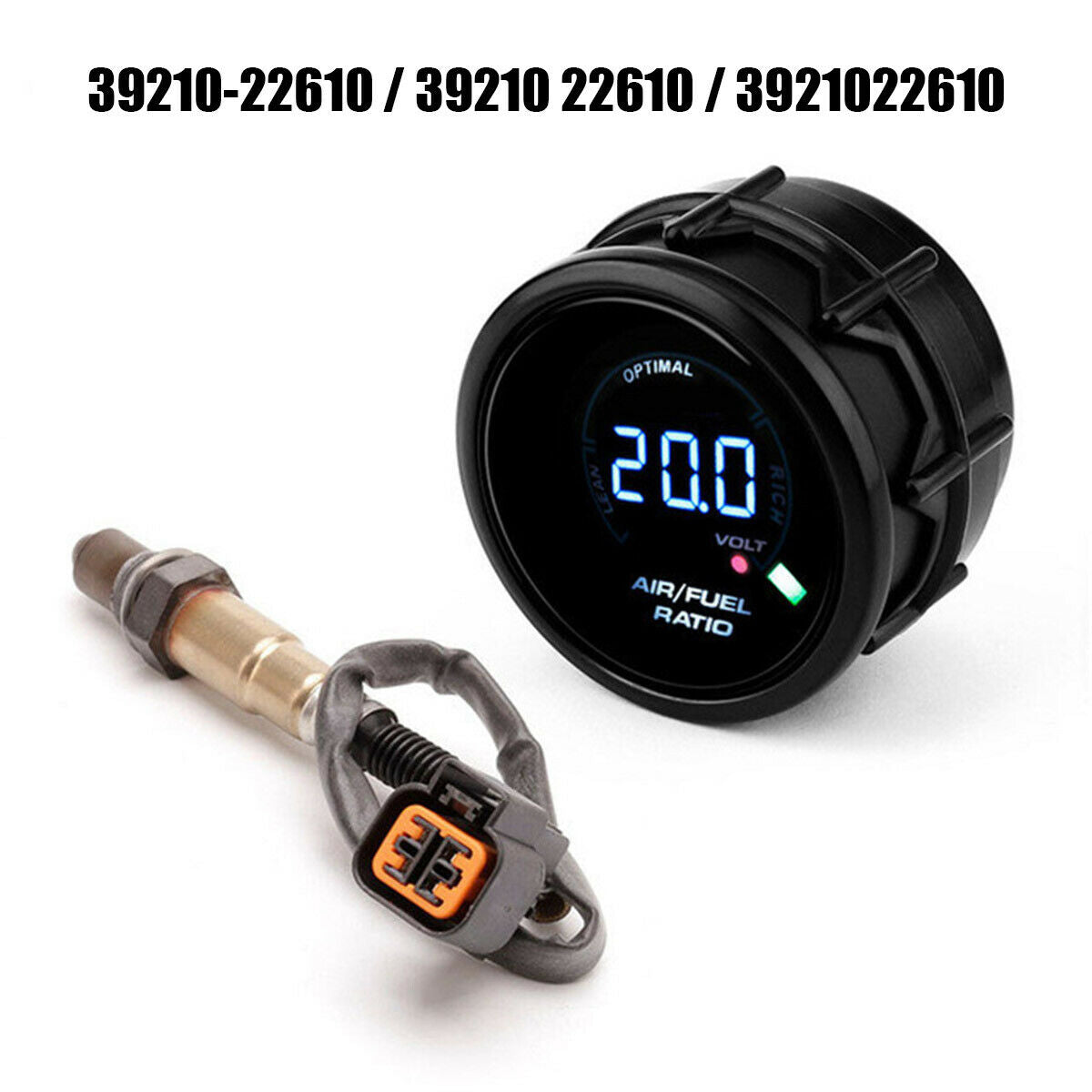 Digital Air Fuel AFR Gauge & Sensor Kit Black & BLUE For Hyundai Accent Kia Rio