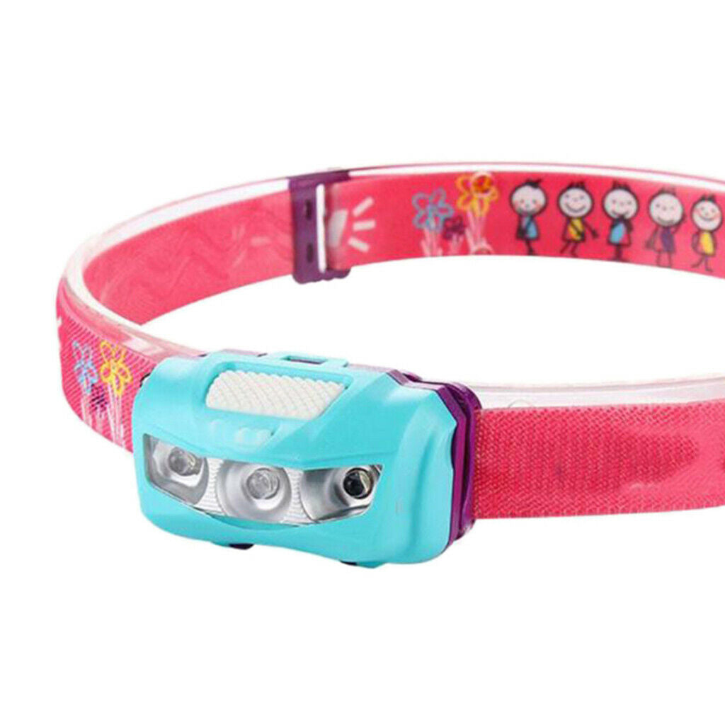 Cute Kid's IPX6 Waterproof Adjustable LED Headlamp Outdoor Running Headlight