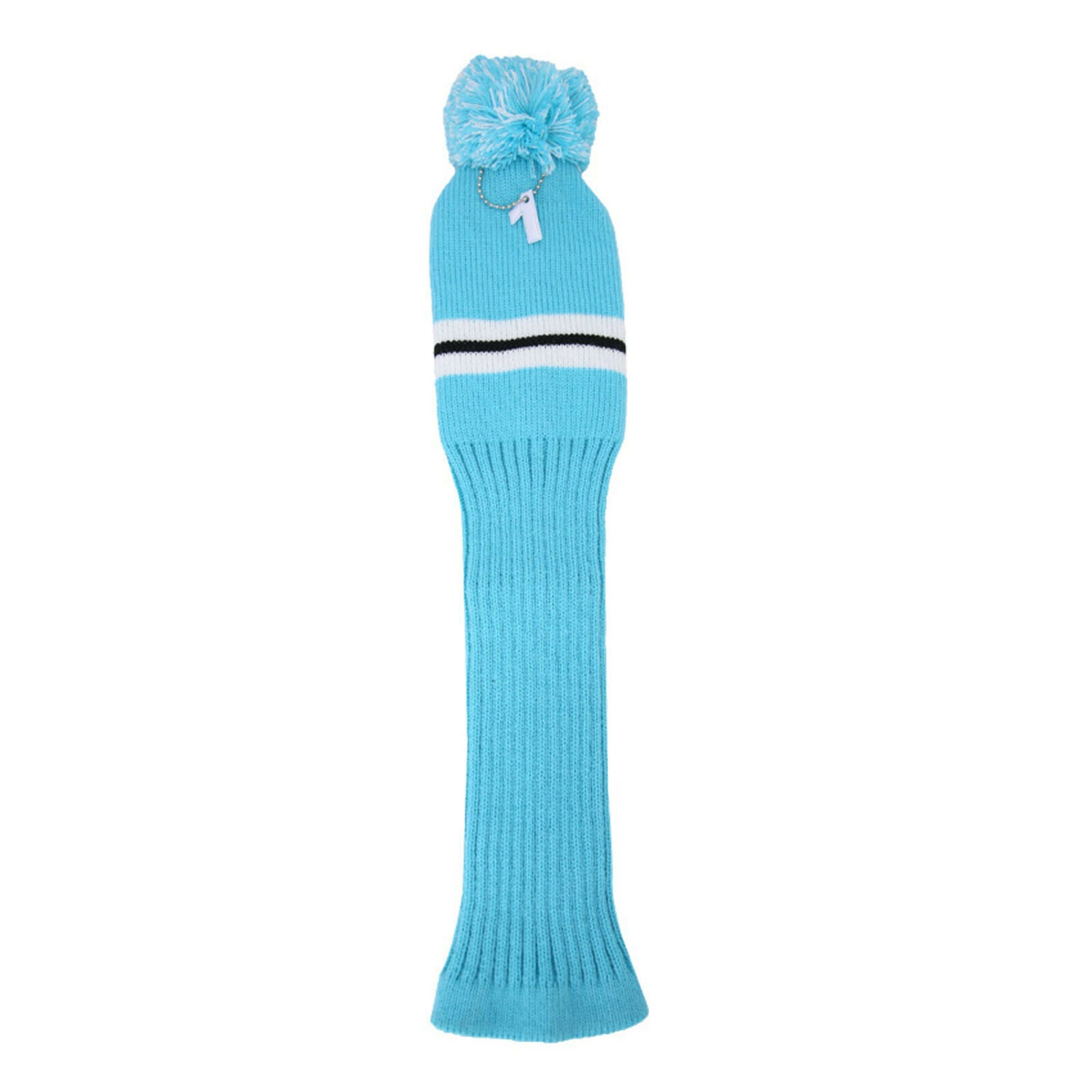 3Pcs Stripes Golf Pom Pom Head Covers Protector For Wooden Racket,