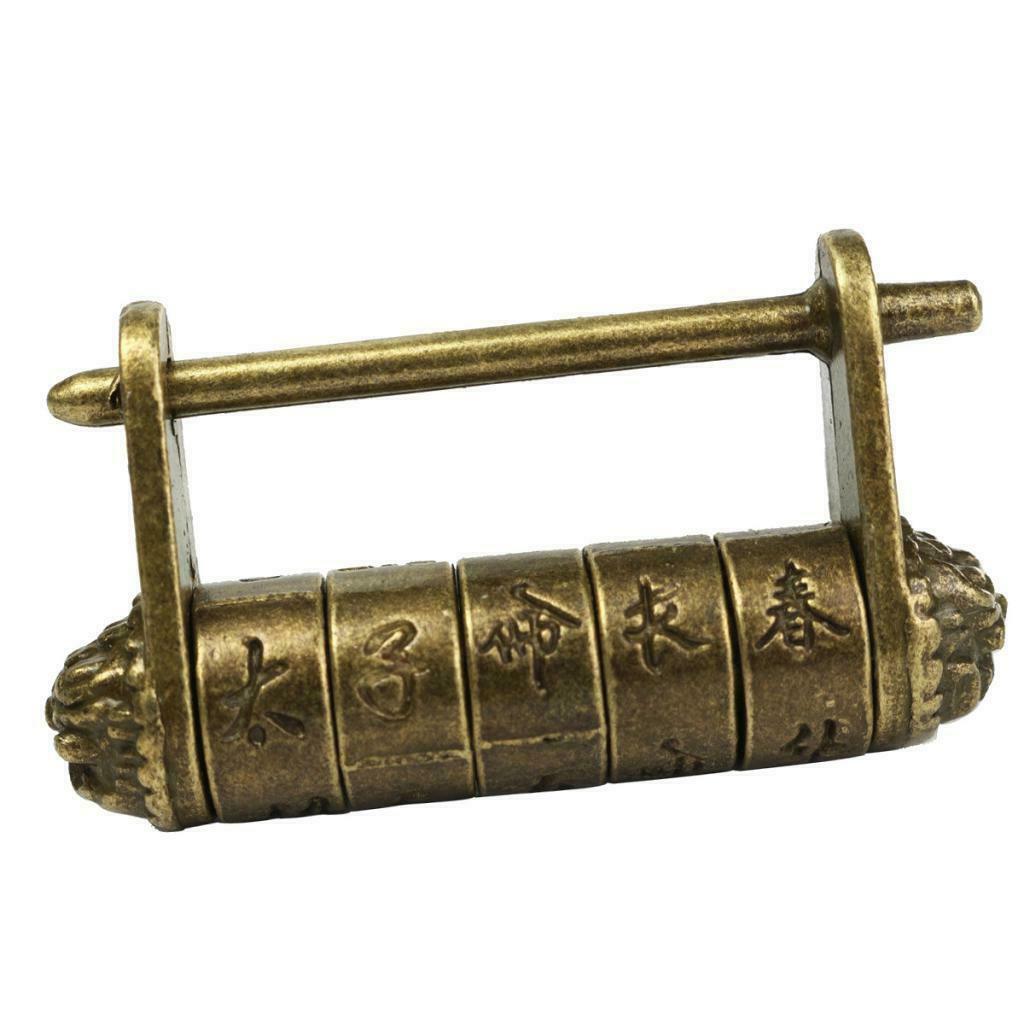 Door Cabinet Chinese Characters Password Padlock for Jewelry Box Travel