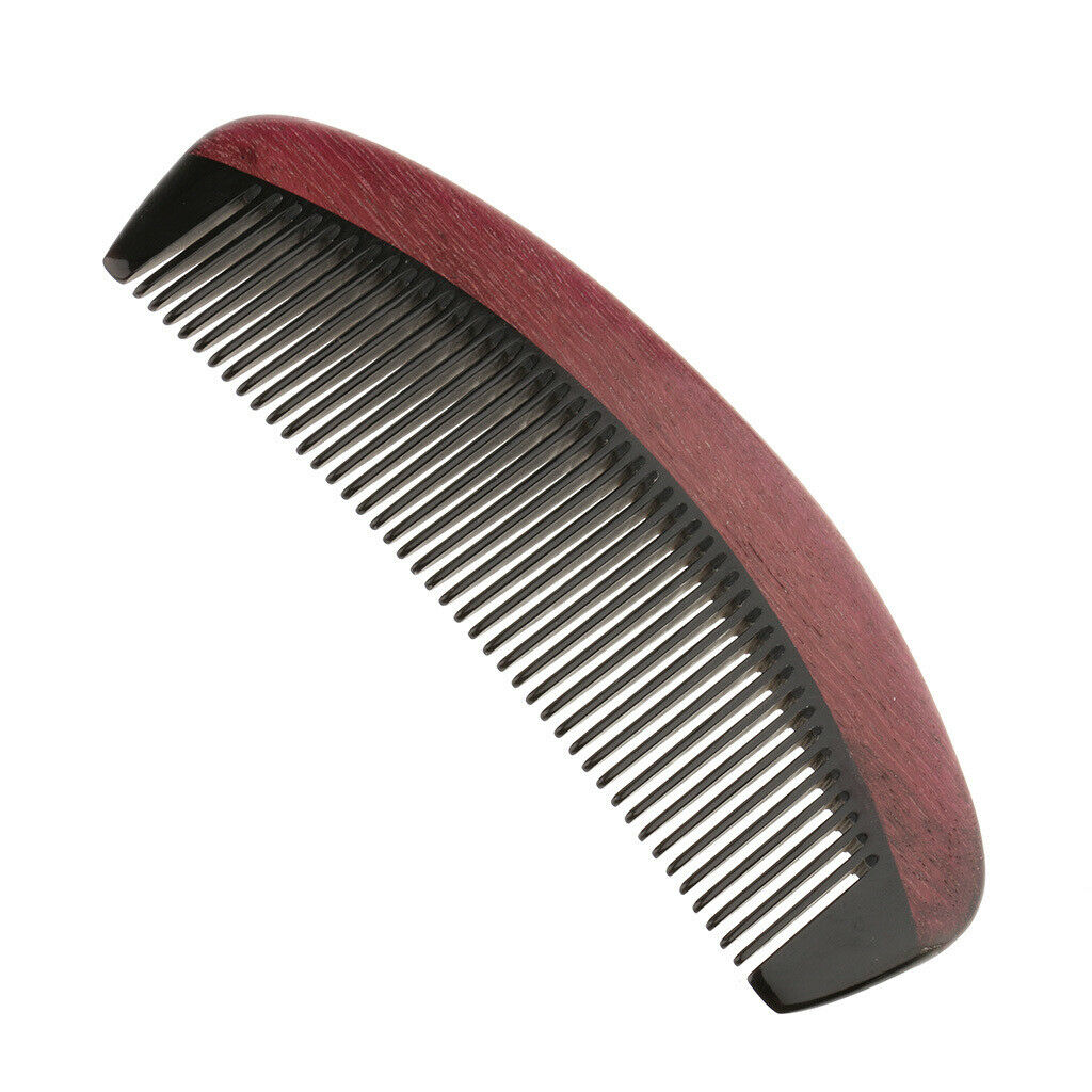 Purple Sandalwood Hair Care Massage Comb Wooden Pocket Hairbrush Wide Tooth