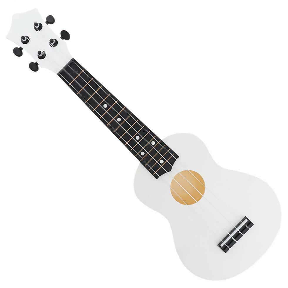 21'' Soprano Ukulele White ABS Hawaii Guitar for Children and Beginner Gift