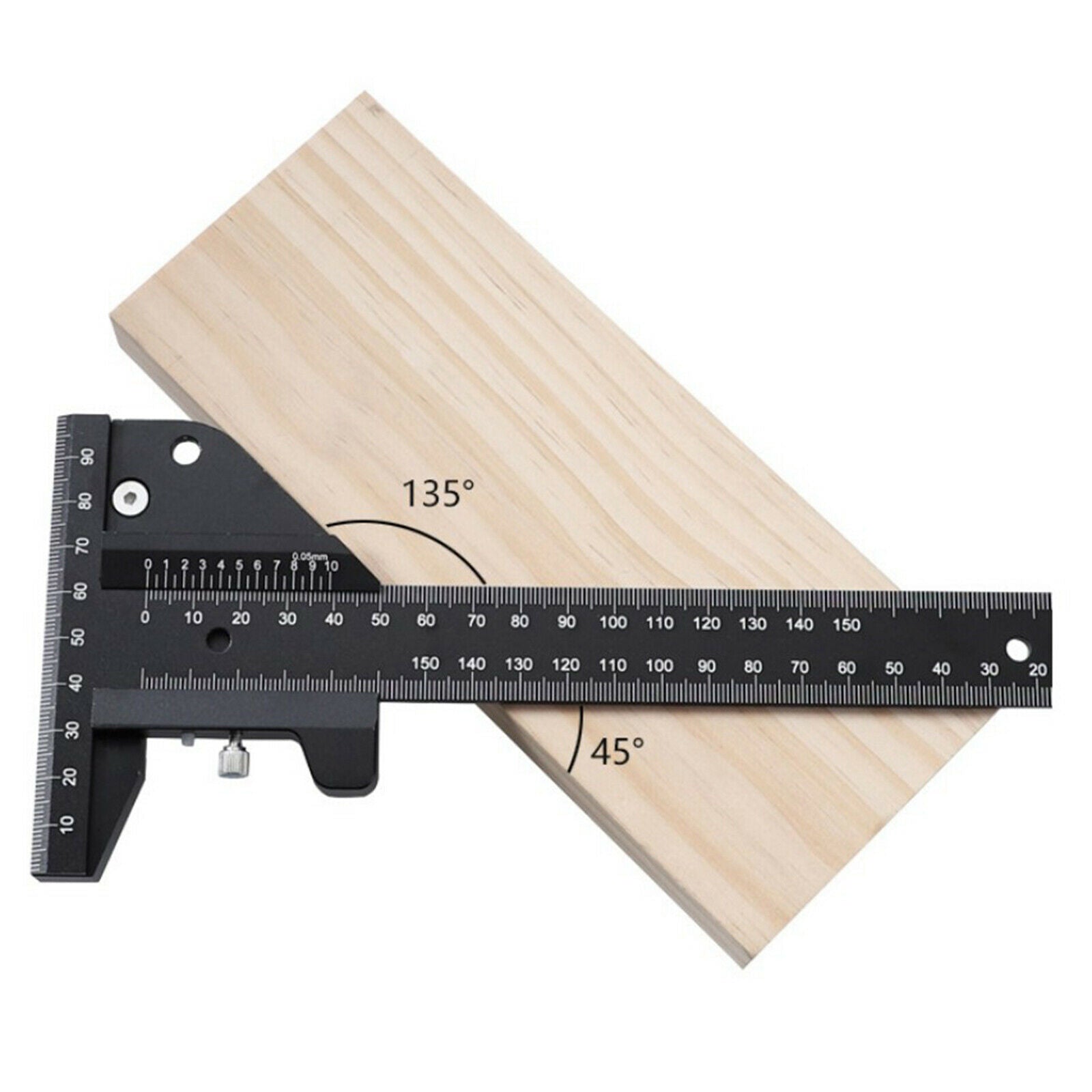 Precision Wood T Type Ruler Scribe Measurement Tool Wood Sliding