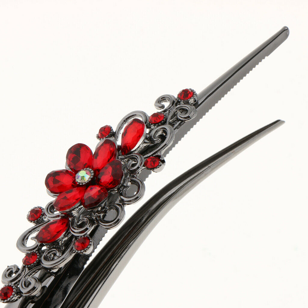 2X Womens Hair Clips Crocodile Duckbill Alligator Large Hair Clasp New Red