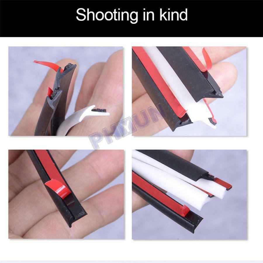 5M Car Rubber Sealing Strip T-Type Weatherstrip For Front Rear Bumper Side Skirt