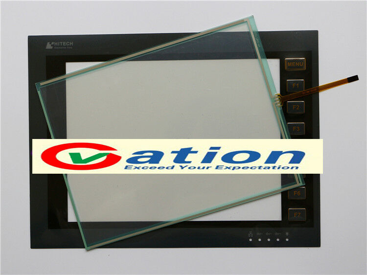 for HITECH PWS6A00T-P PWS6A00T-N -PE PWS6A00F-P  Membrane Keypad + touch glass