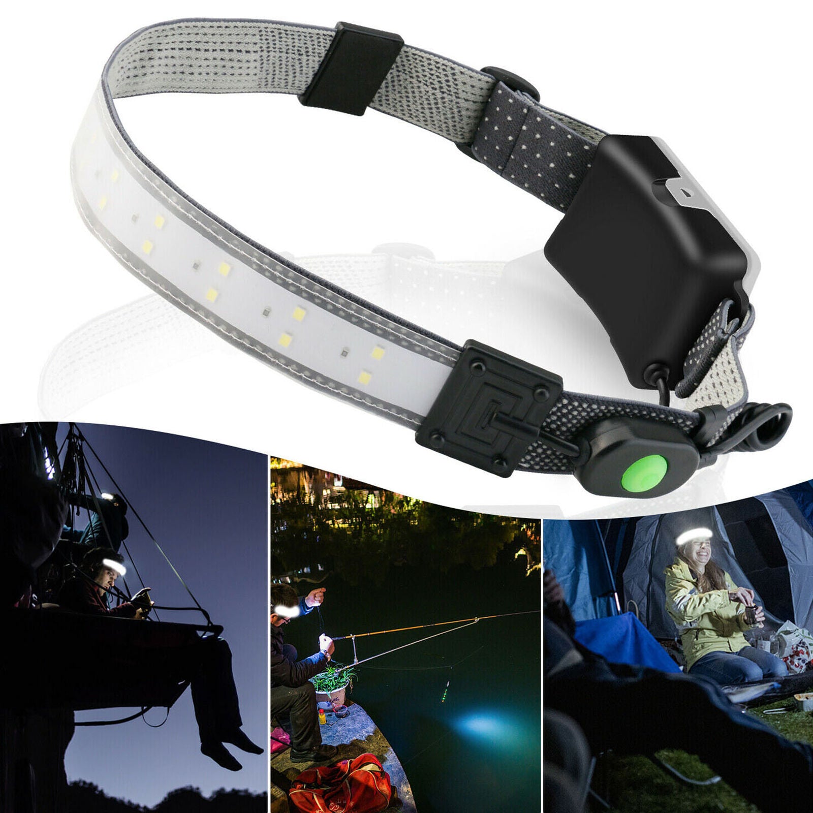 LED Headlamp Flashlight Head Torch Light 3 Mode Adjustable Head Lamp Waterproof