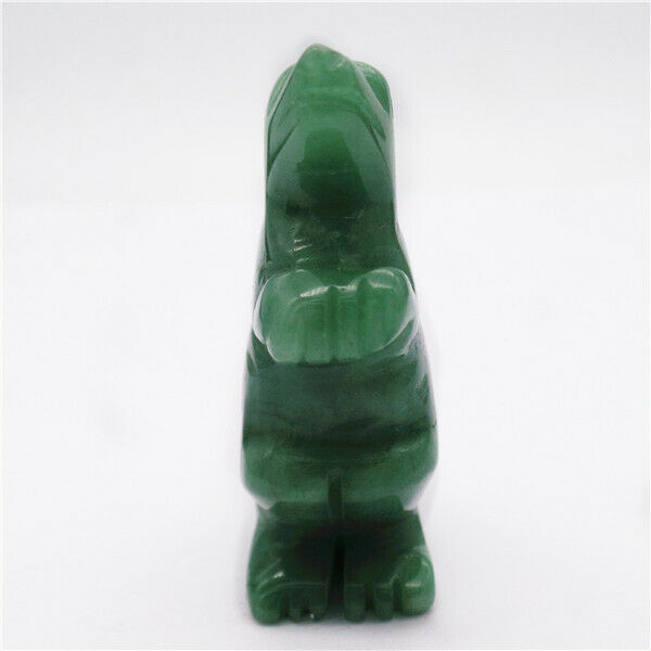 53x30x18mm Natural Green Aventurine Carved Dinosaur Decoration Statue HH7949